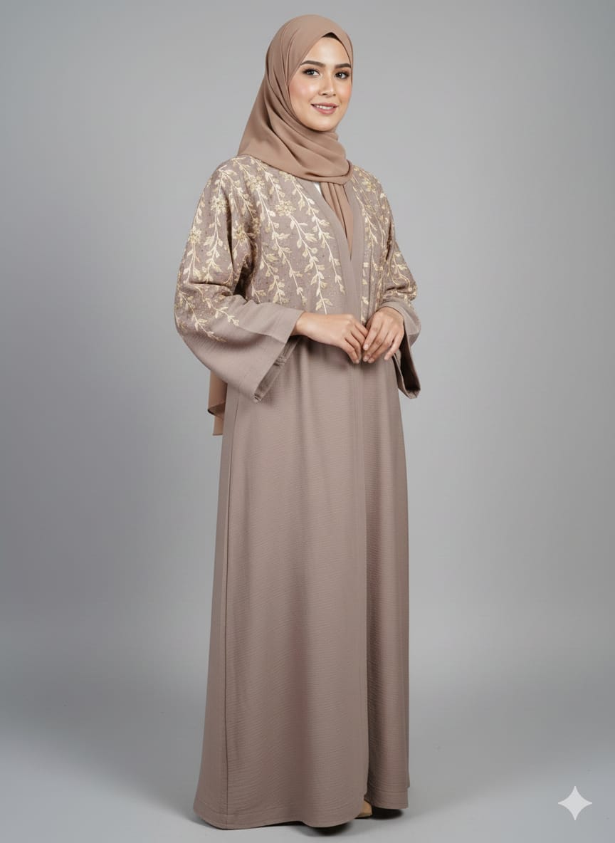 Luxury Zoom Abaya With Embroidery