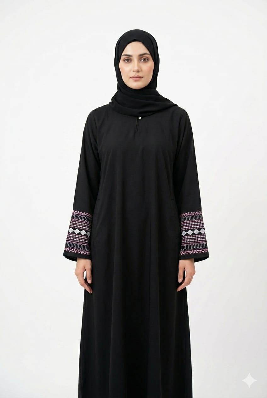 FIRDAUS SLEEVE EMBROIDERY ABAYA