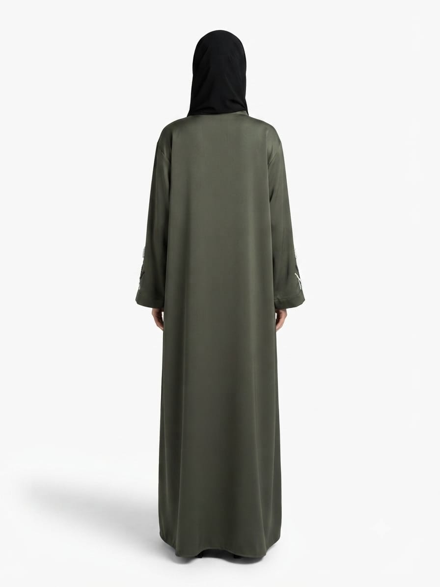 Premium tiktok Handwork Abaya with Complimentary Black Hijab