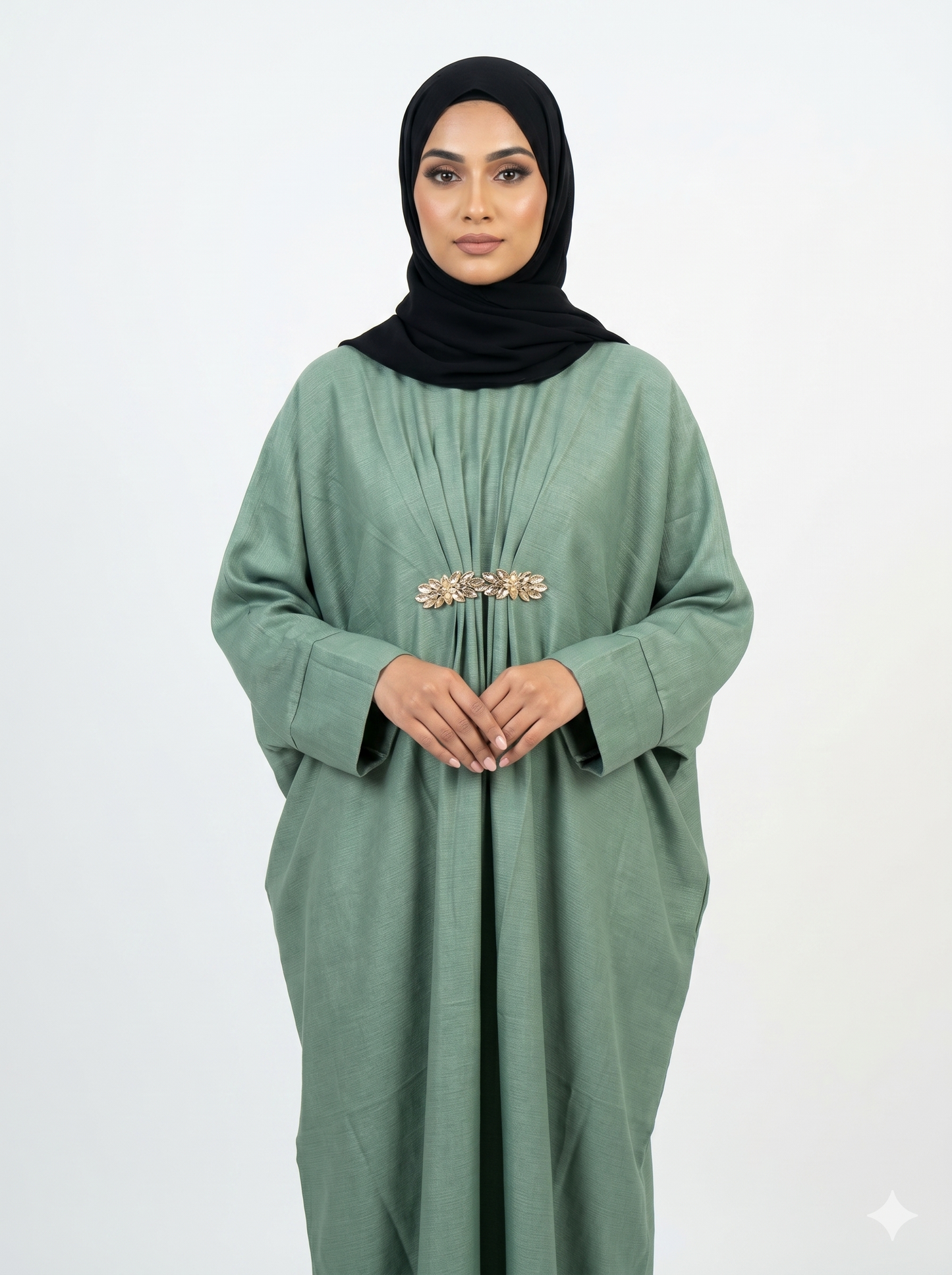Elegant Pleated Kaftan Abaya
