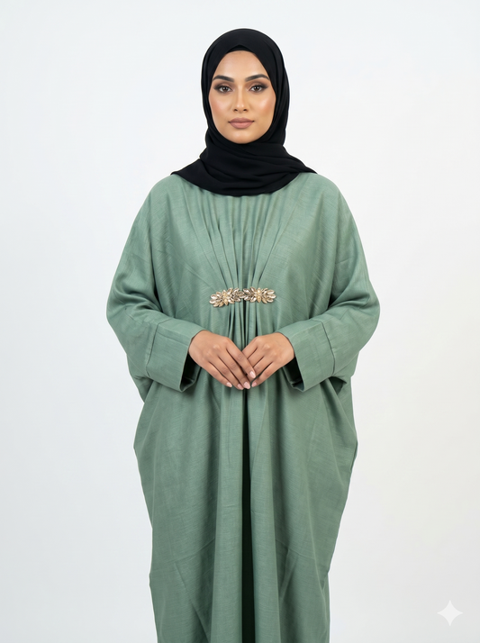Elegant Pleated Kaftan Abaya