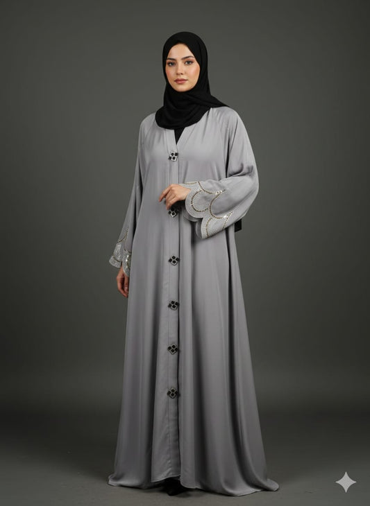 Premium Tiktok Abaya With Stone Work
