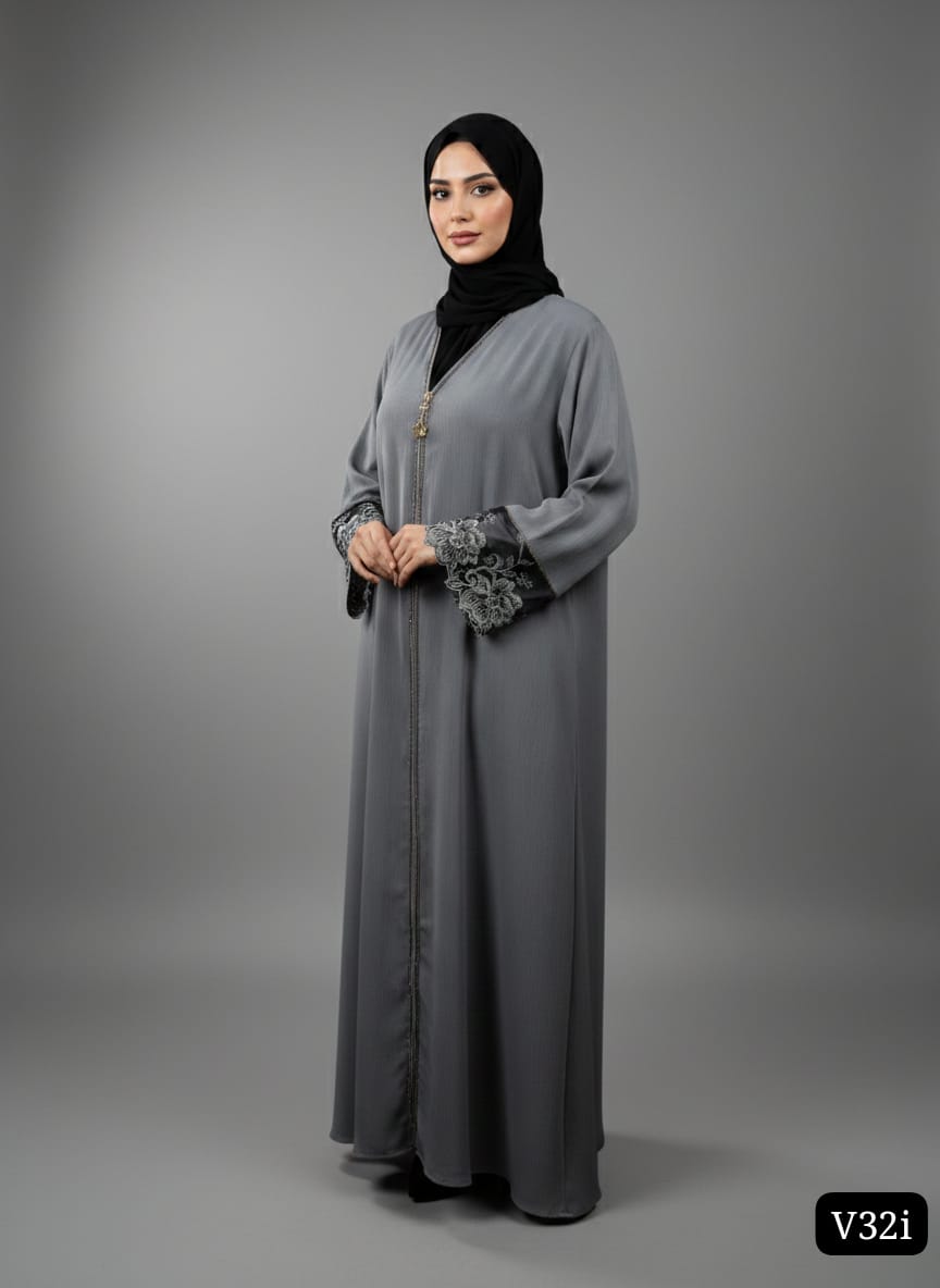 Luxury Zoom Abaya With Premium Net Sleeves