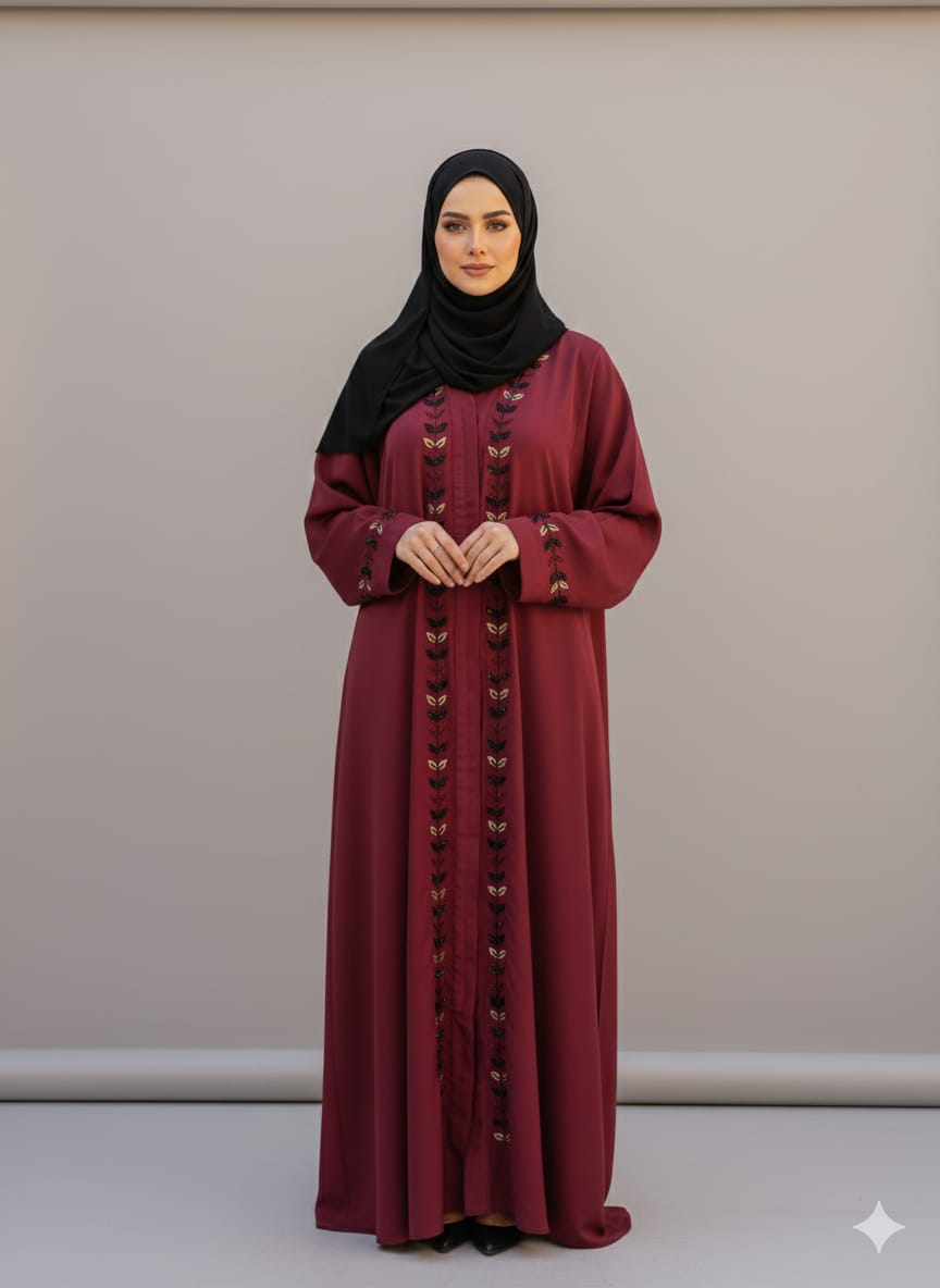 Imported Nida With Embroidery & Handwork