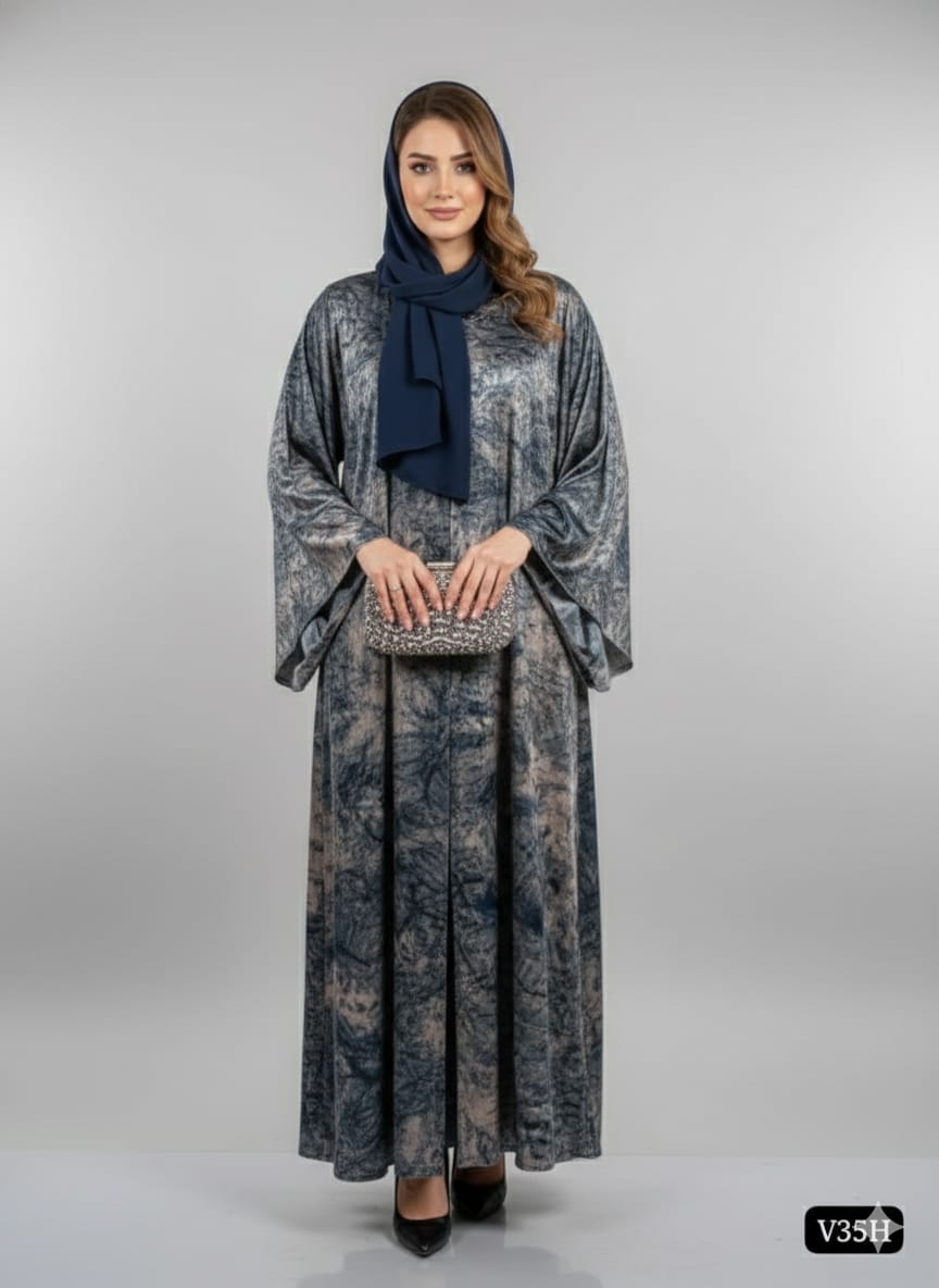 Armani Silk Printed Gown Abaya