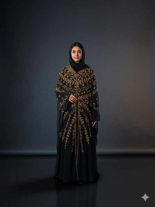 Premium Georgette Shrug Bridal Cape Handwork Abaya