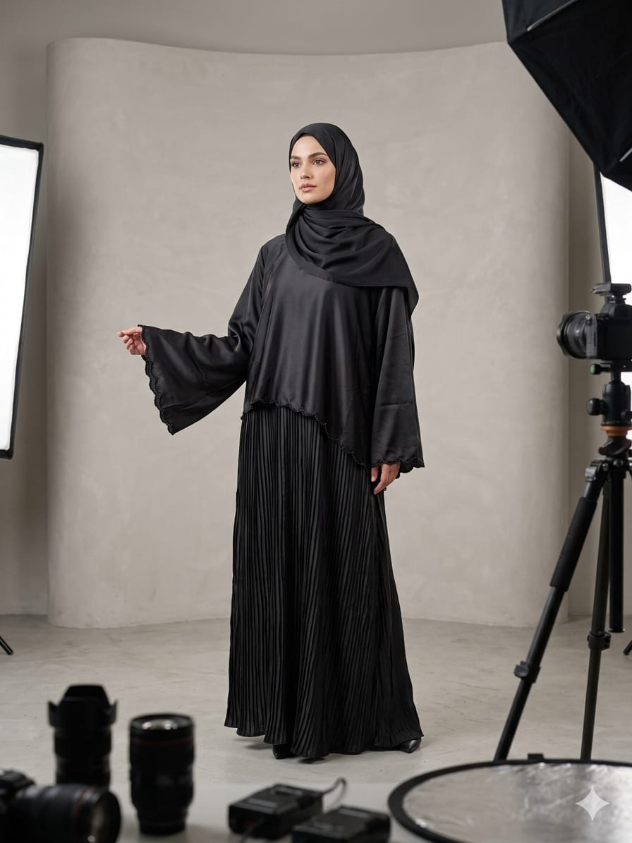 ARMANI SILK CRUSHED ABAYA