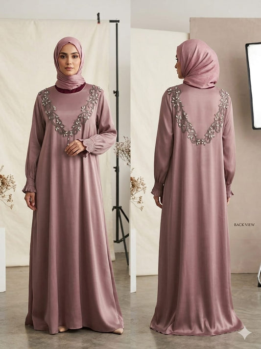 ARMANI SILK HANDWORK SHRUG ABAYA