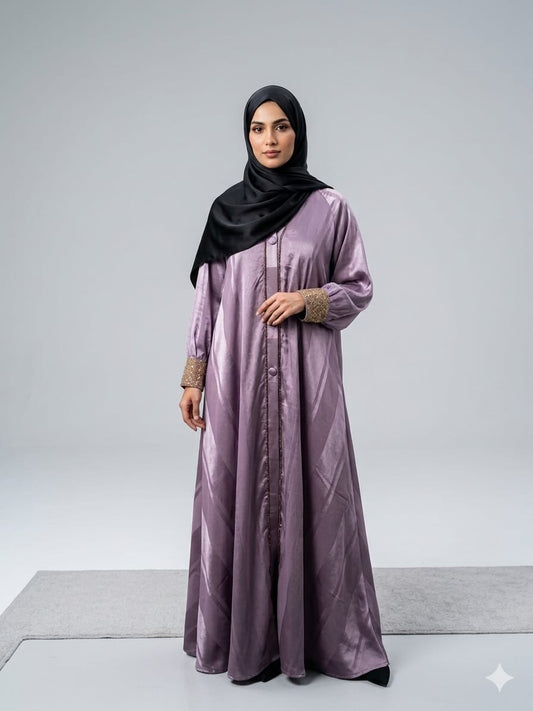 DUAL TONE STONEWORK ZOOM 200 GHER ABAYA