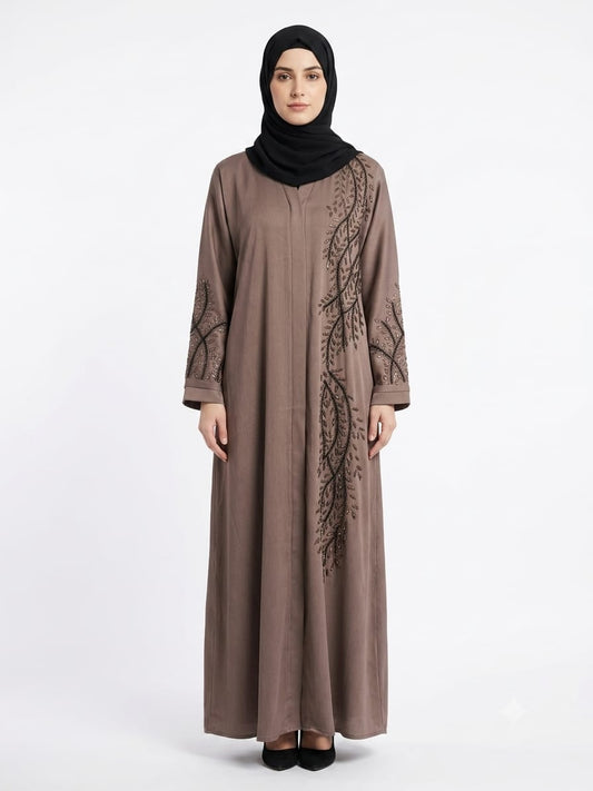 TIKTOK ONE SIDE HANDWORK ABAYA