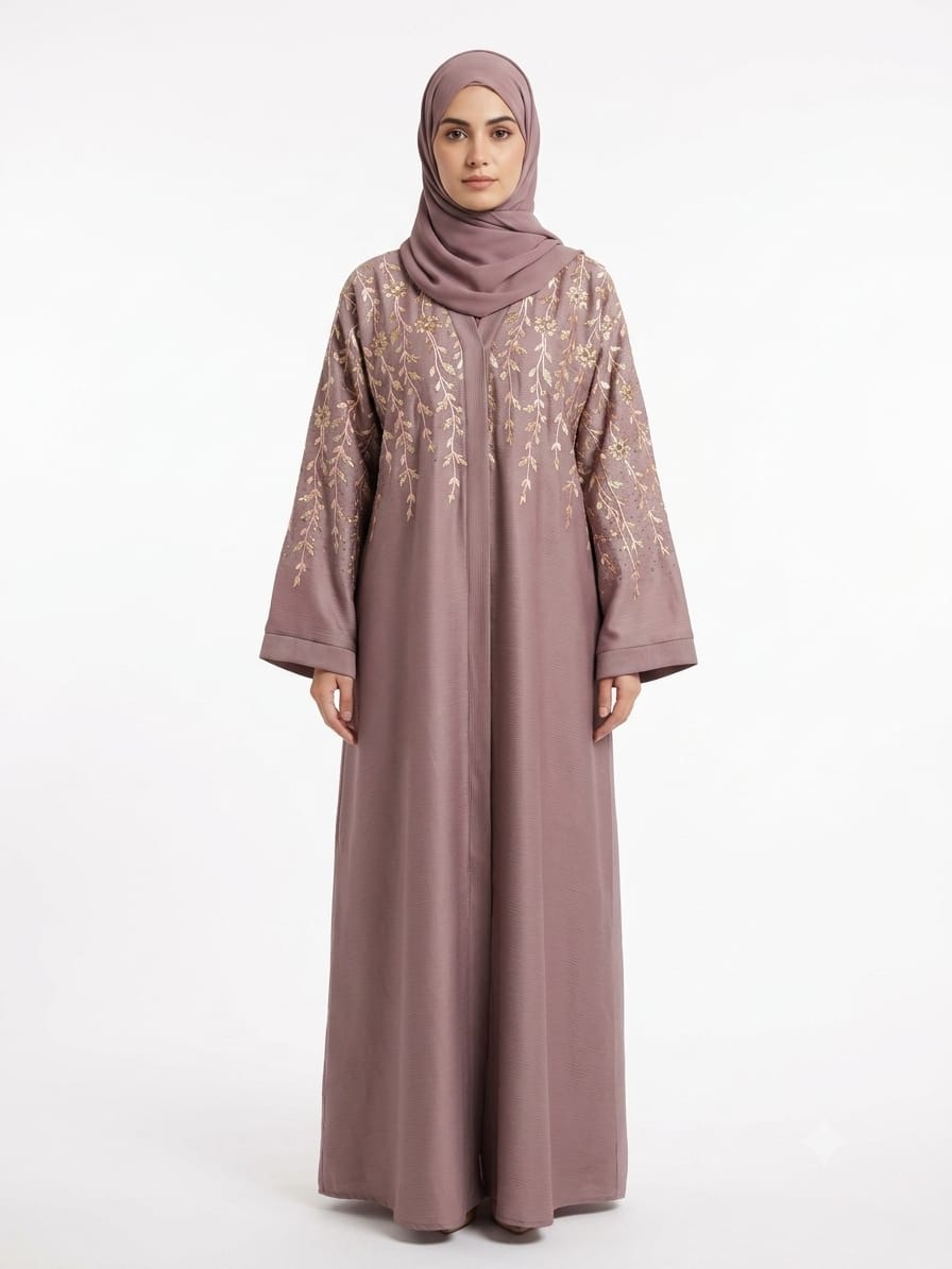 Luxury Zoom Abaya With Embroidery