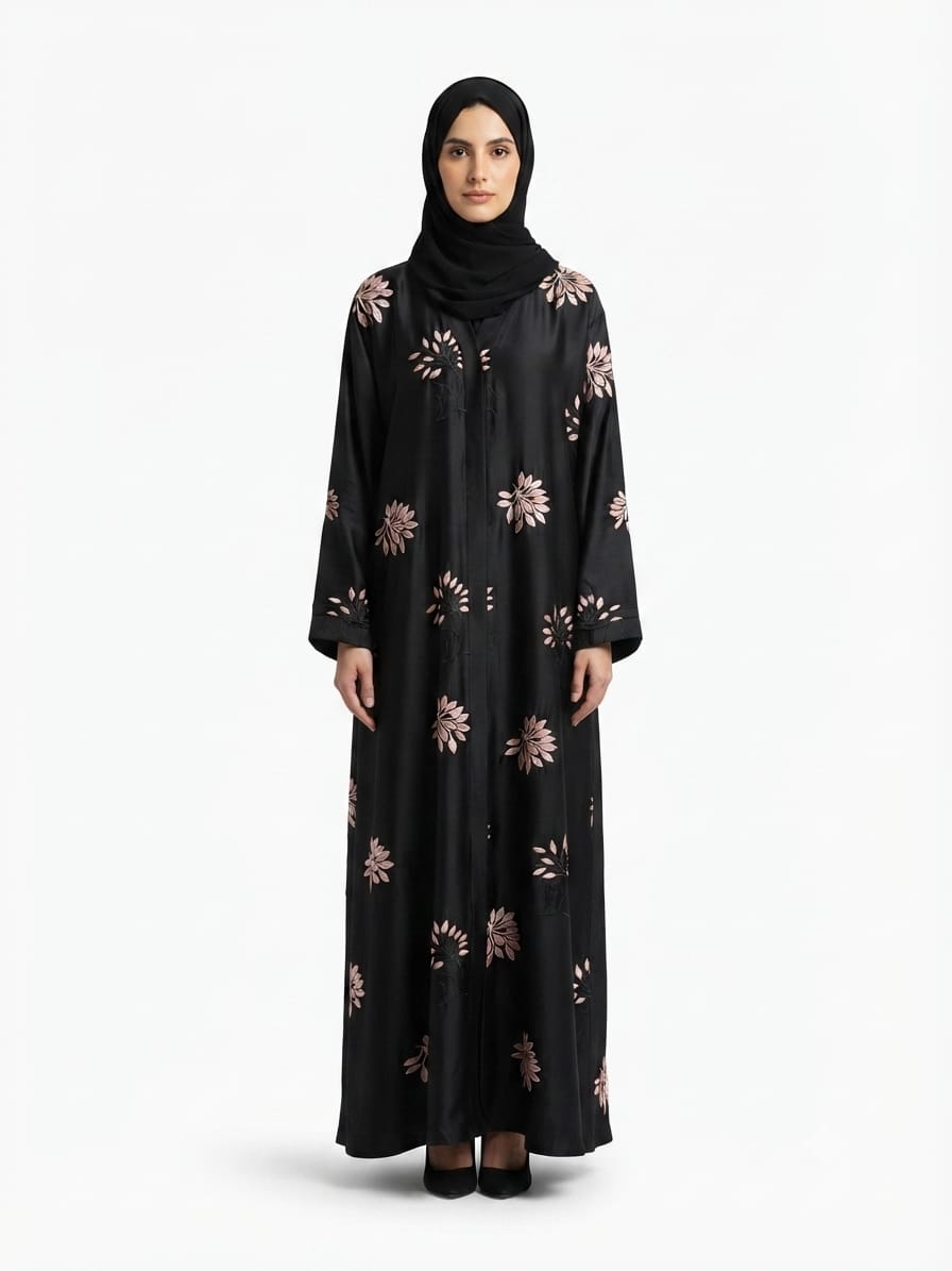 Embroidery A line Abaya