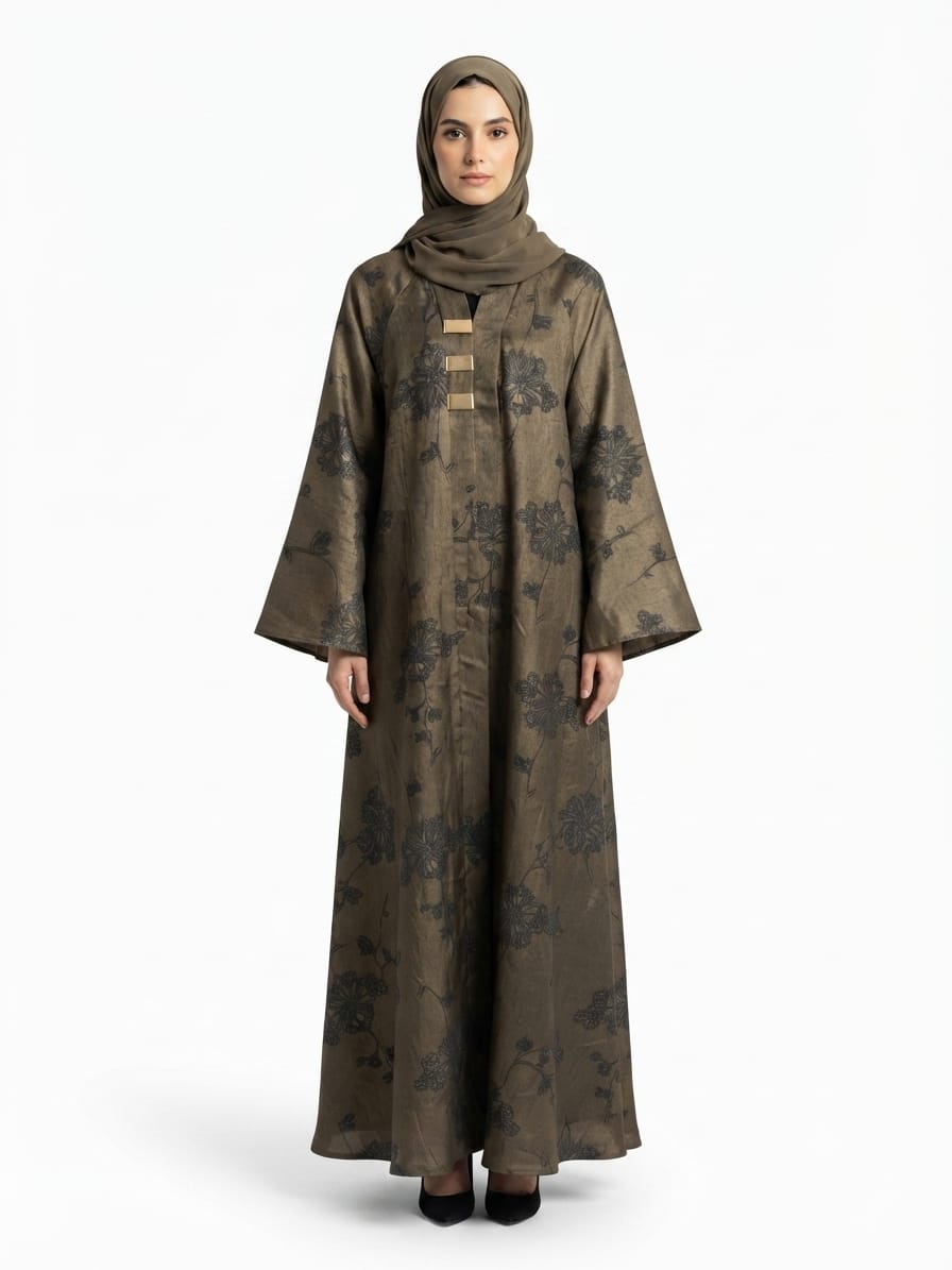 Printed gown abaya