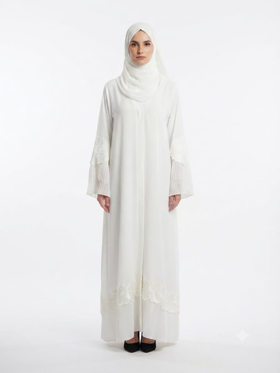 Frill and flower patch Abaya