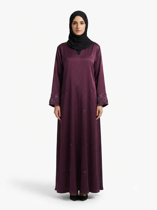 ROSE SLEEVES HANDWORK ABAYA