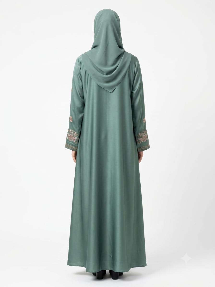 Luxury Crystal Zari Embroidery & Stone work Abaya